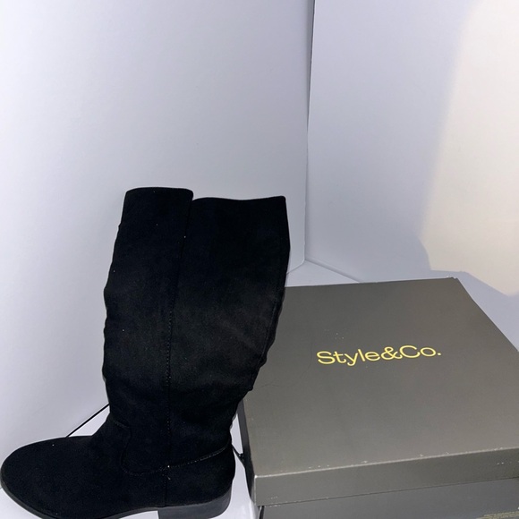 Style & Co. Black Over the Knee Boots - Picture 3 of 3